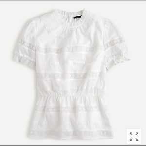 J Crew Daisy-chain peplum top